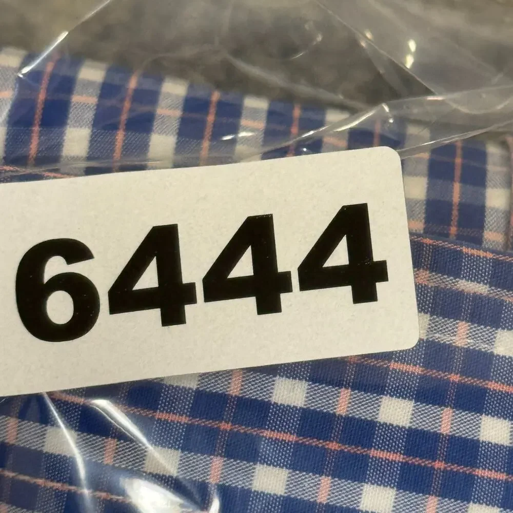 Banana Republic Non Iron Slim Fit Mens Blue Dress Cufflink L Shirt 16-16 1/2